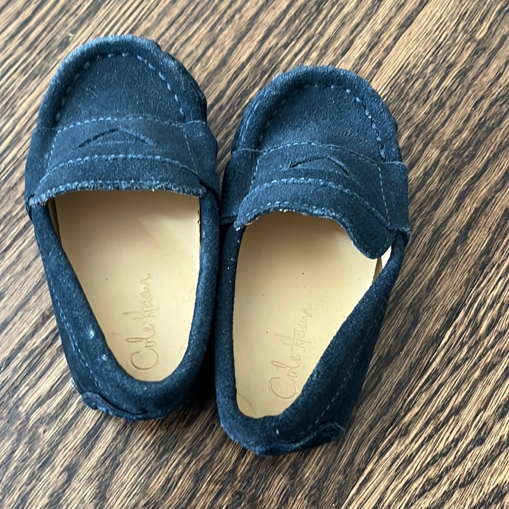 ColeHawn baby suede mini  loafers